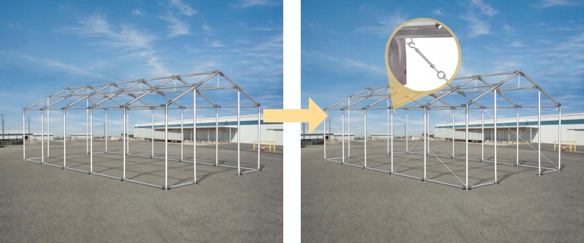 Linki naciągi boczne do namiot całoroczny 3m wys Producent Das Company