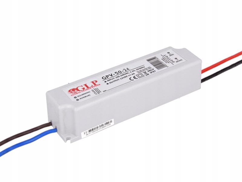 

Zasilacz do taśm Led Gpv 24V 50W wodoodporny IP67