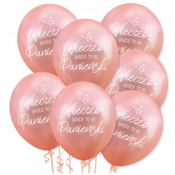 ZESTAW Rose Gold balon Bride To Be LED 5 sztuk