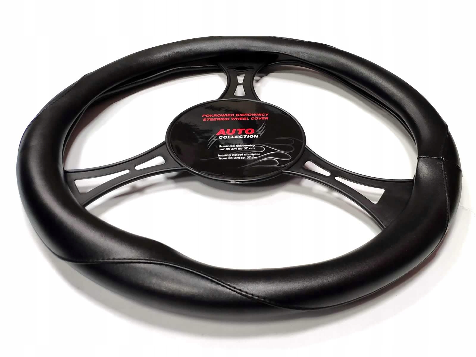 GRATISY# POKROWIEC NA KIEROWNICE S 35-37cm CZARNY Producent inny