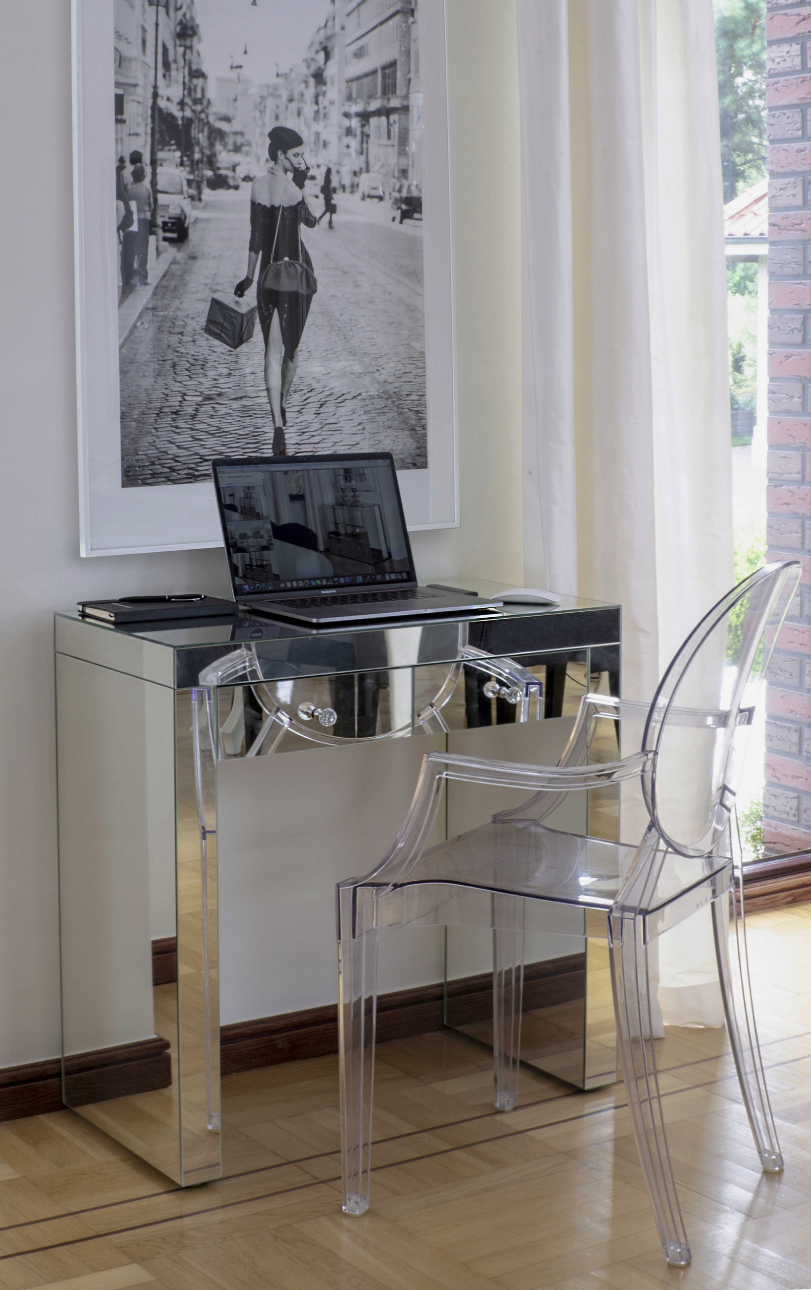 Siedzisko lustrzane LONG ISLAND, podnóżek,taboret Kolor obicia inny kolor