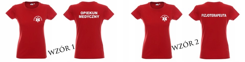 KOSZULKA OPIEKUN MEDYCZNY FIZJOTERAPEUTA JAKOŚĆ L Wzór dominujący inny wzór