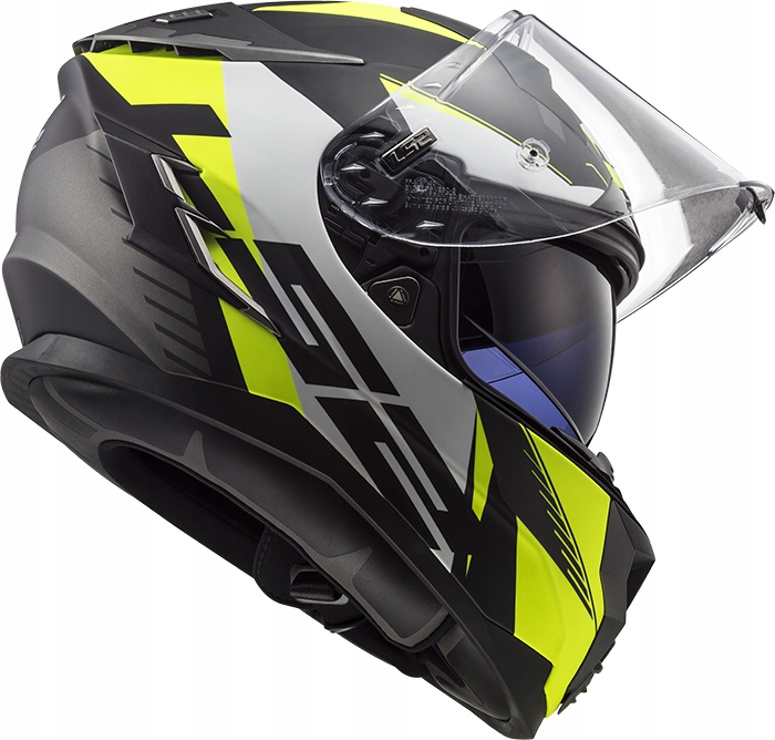 KASK LS2 FF327 CHALLENGER SQUADRON HV YELLOW S Typ Integralne / Pełne