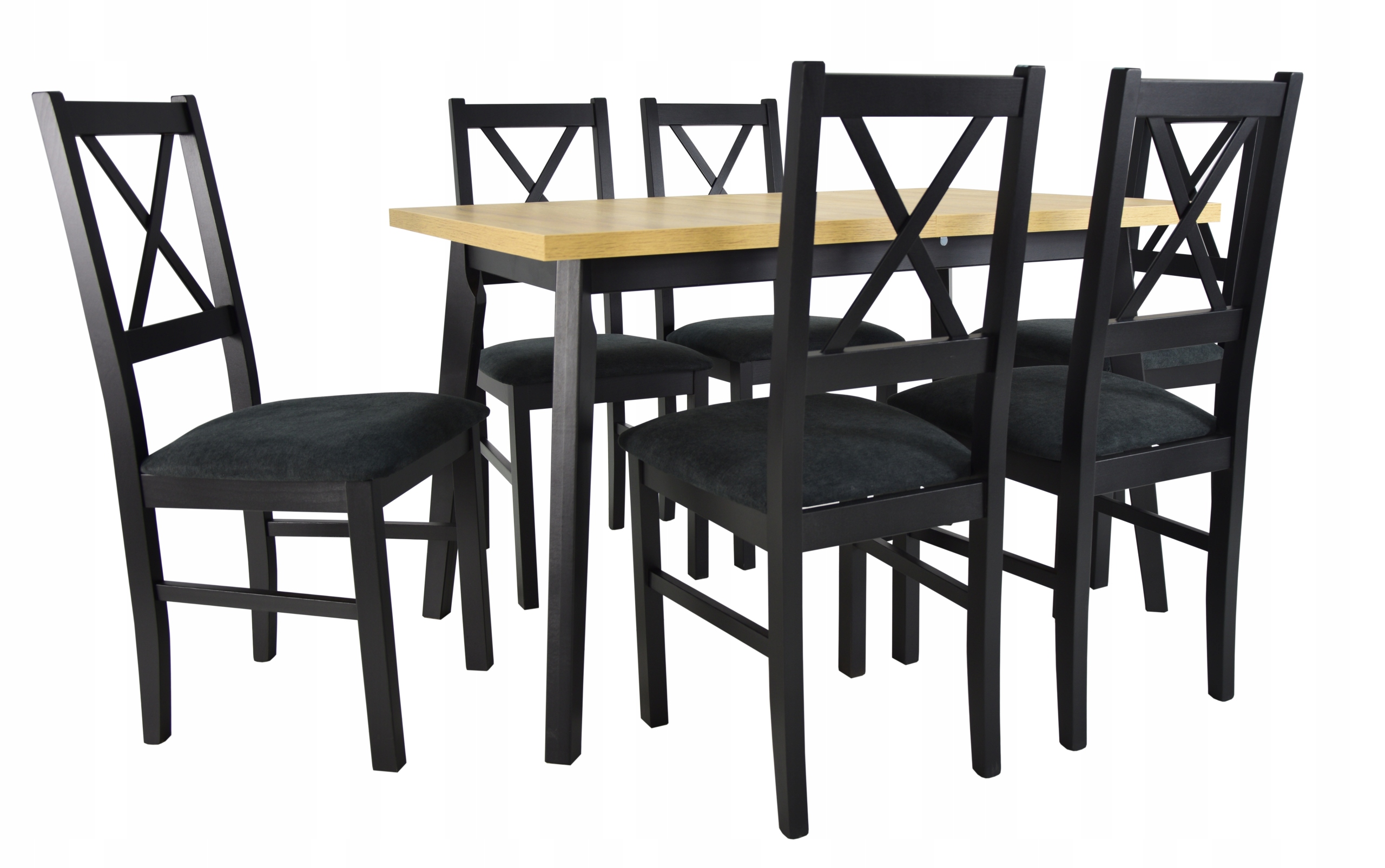 

Zestaw loft drewniany stół 150 cm i krzesła drewno