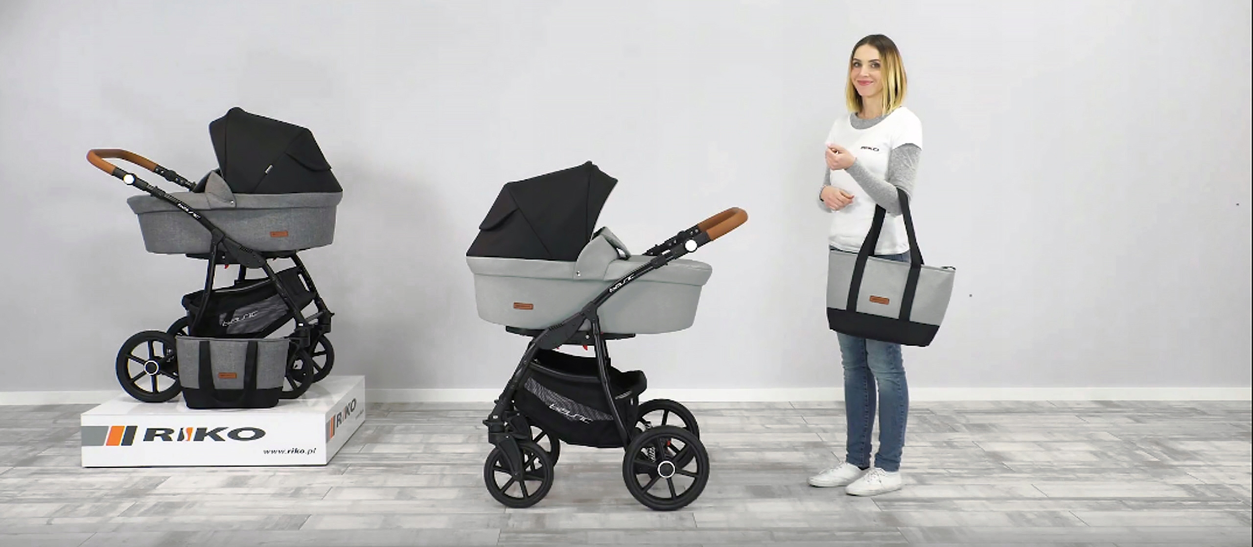 Riko Basic 3in1 Grey-автокресло, сумка! Металлический Каркас