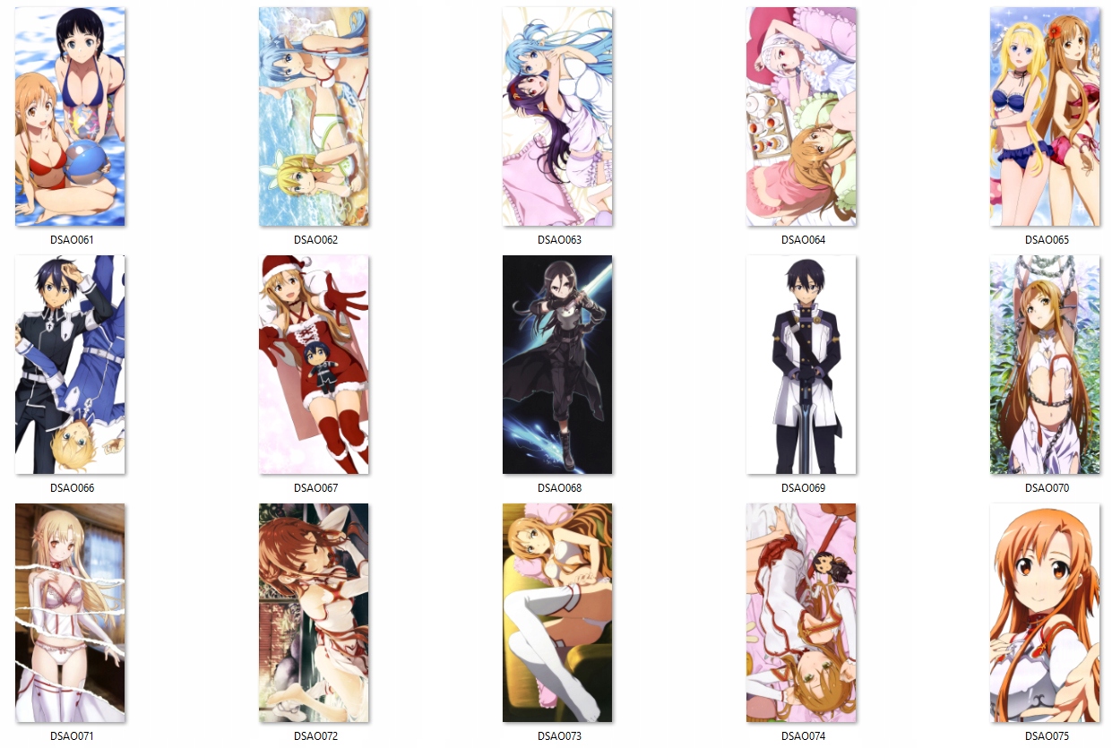 Dwustronna Dakimakura Manga Anime Sword Art Online Wysokość 45 cm