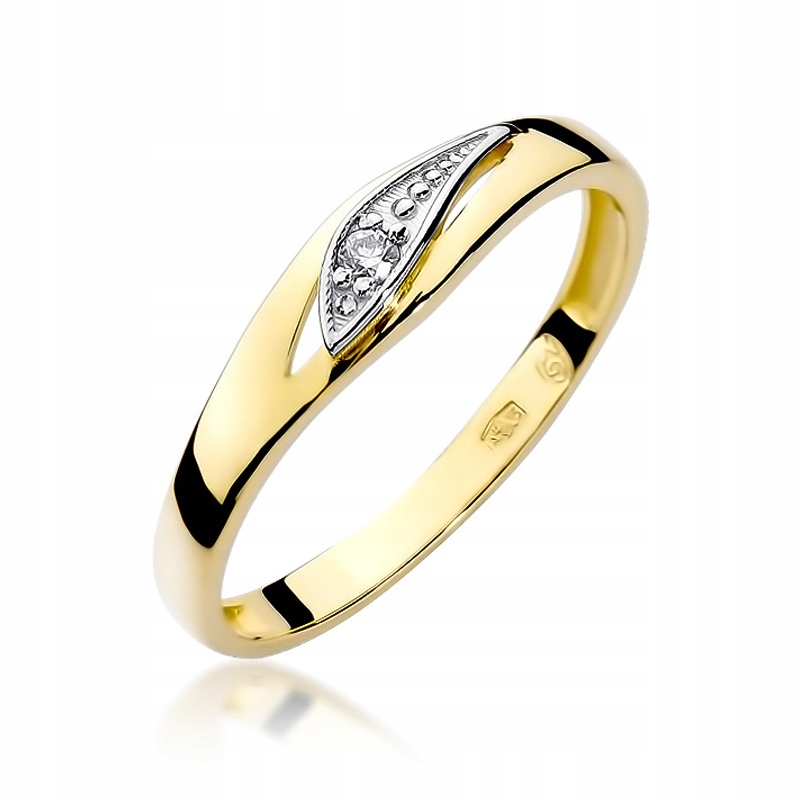 

Złoty pierścionek zaręczynowy -Brylant- 0,03 ct