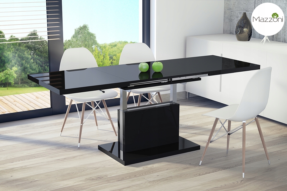 ASTON Czarny Połysk ŁAWA ROZKŁADANA ŁAWOSTÓŁ EVITA Typ ława