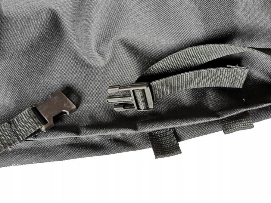 POKROWIEC NA MEBLE OGRODOWE STÓŁ 150x90x75 CZARNY Długość 150 cm