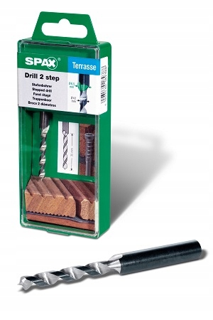 SPAX WIERTŁO DWUSTOPNIOWE DO WKRĘTÓW GR. 5MM - DO TARASU, DESEK TARASOWYCH