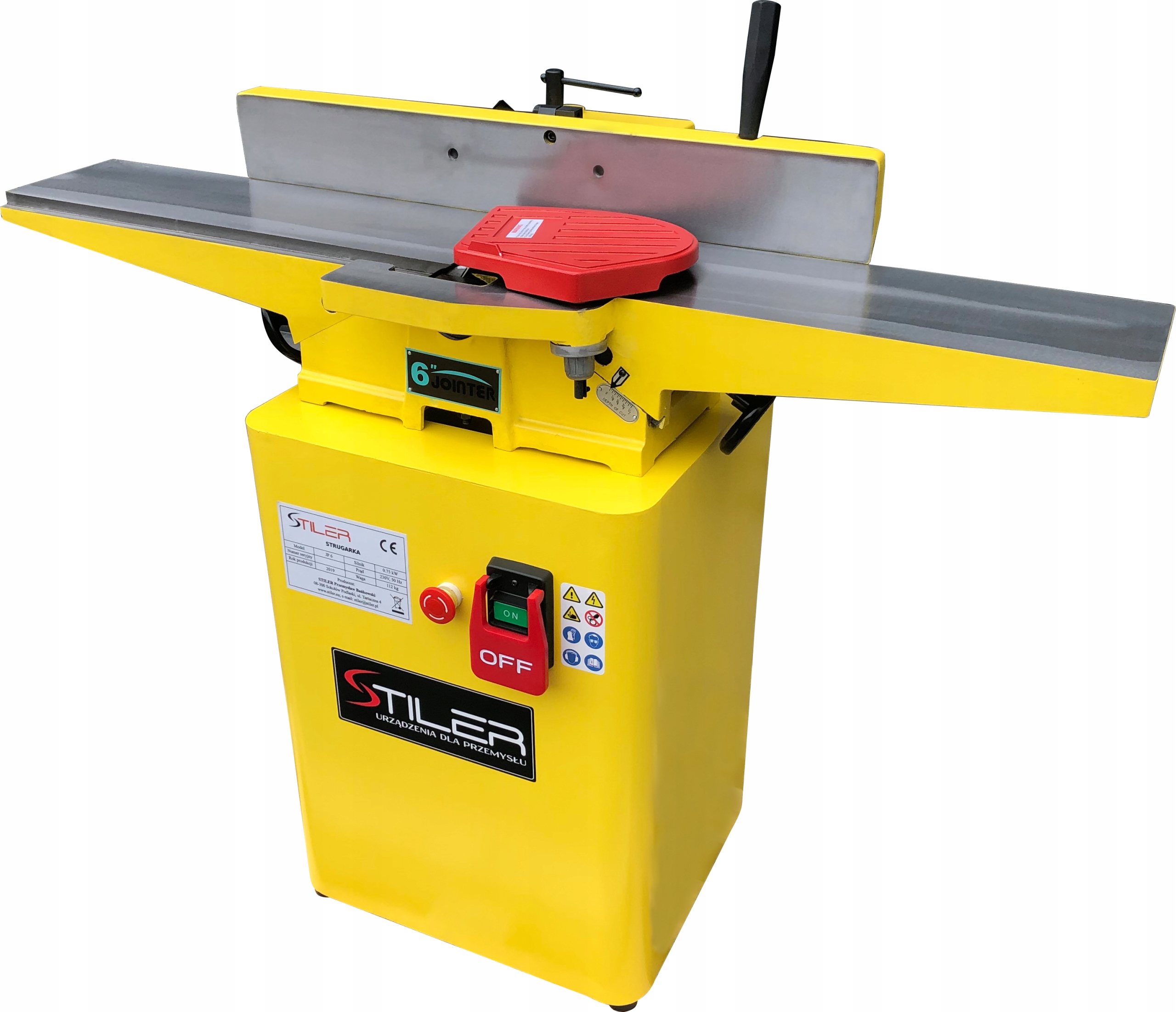 SILNÝ HOBĽOVACÍ HOBLÍK VYROVNÁVAČ HOBĽOVAČKA STILER 152 MM 3 X NÔŽ Kód výrobcu STRUGARKA DO DREWNA 152 MM