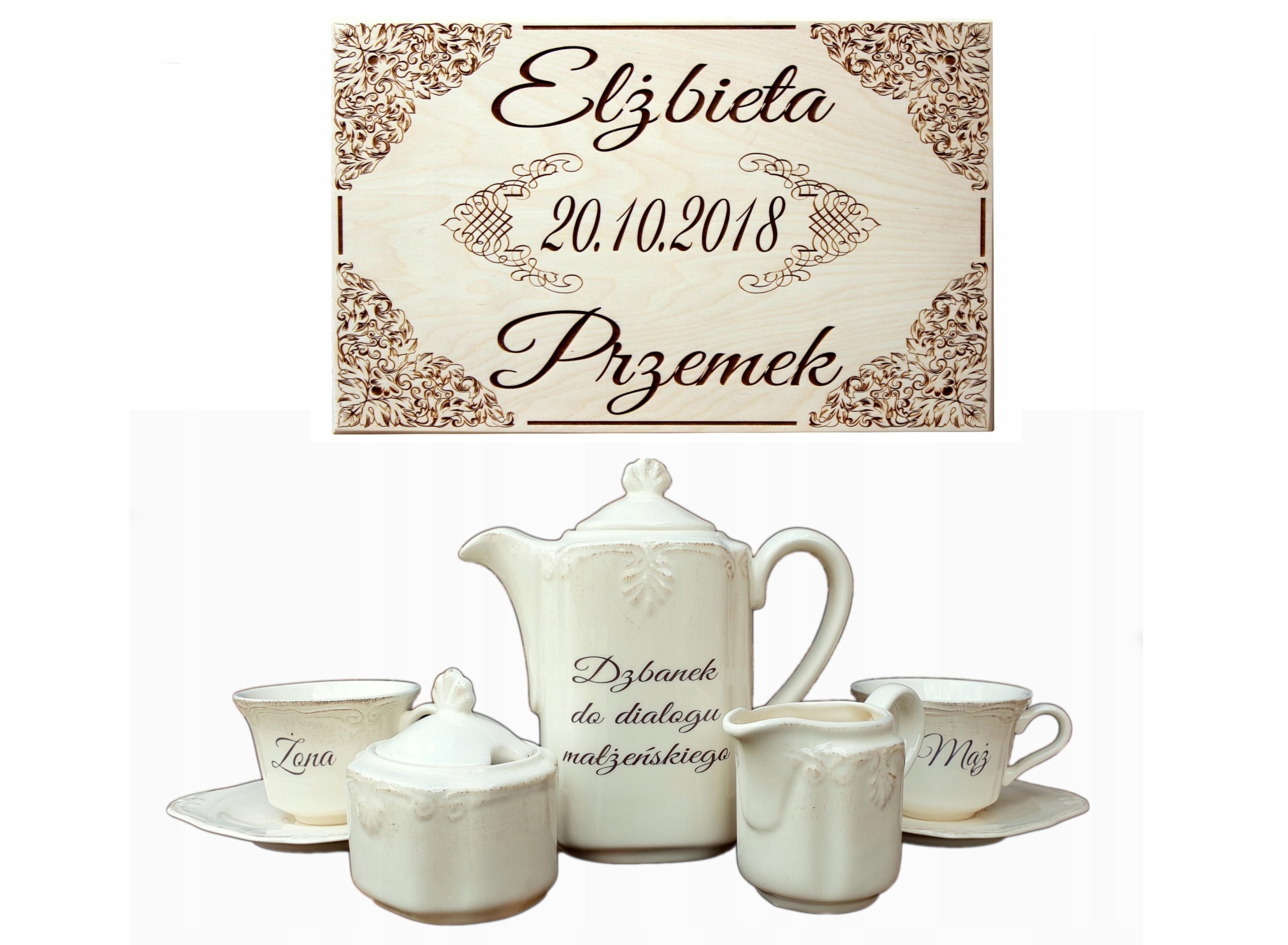 

Zastawa Stołowa Prezent na Ślub, Rocznicę Ślubu