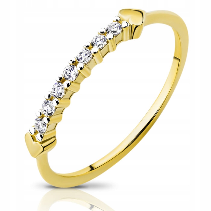 

Subtelny Pierścionek Obrączka z Cyrkoniami pr. 333