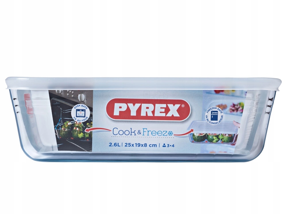 NACZYNIE ŻAROODPORNE FREEZE Z POKRYWKĄ 2,6L PYREX Marka Ambition