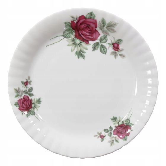 

Talerz płytki 24 cm Iwona Bordowa Róża B826