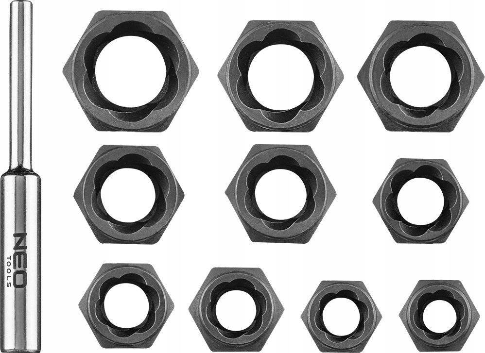 NEO ZESTAW NASADKI WYKRĘTAKI ZNISZCZONYCH ŚRUB NAKRĘTEK 11-922 WALIZKA Kod producenta 11-922