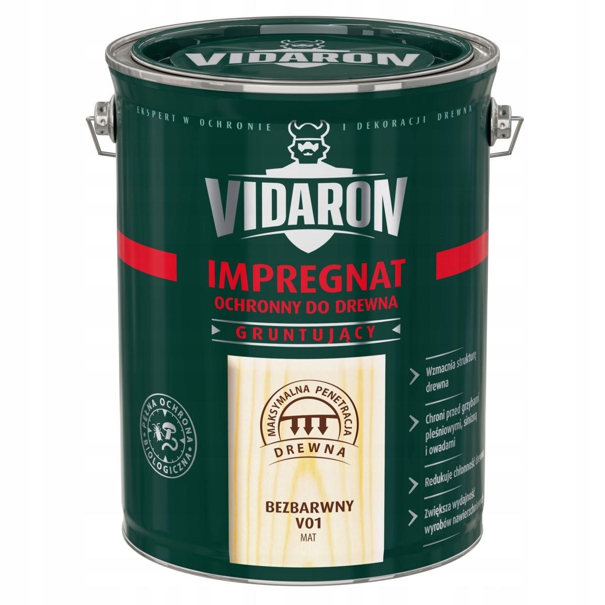 VIDARON Grunt Impregnat gruntujący do drewna 9l