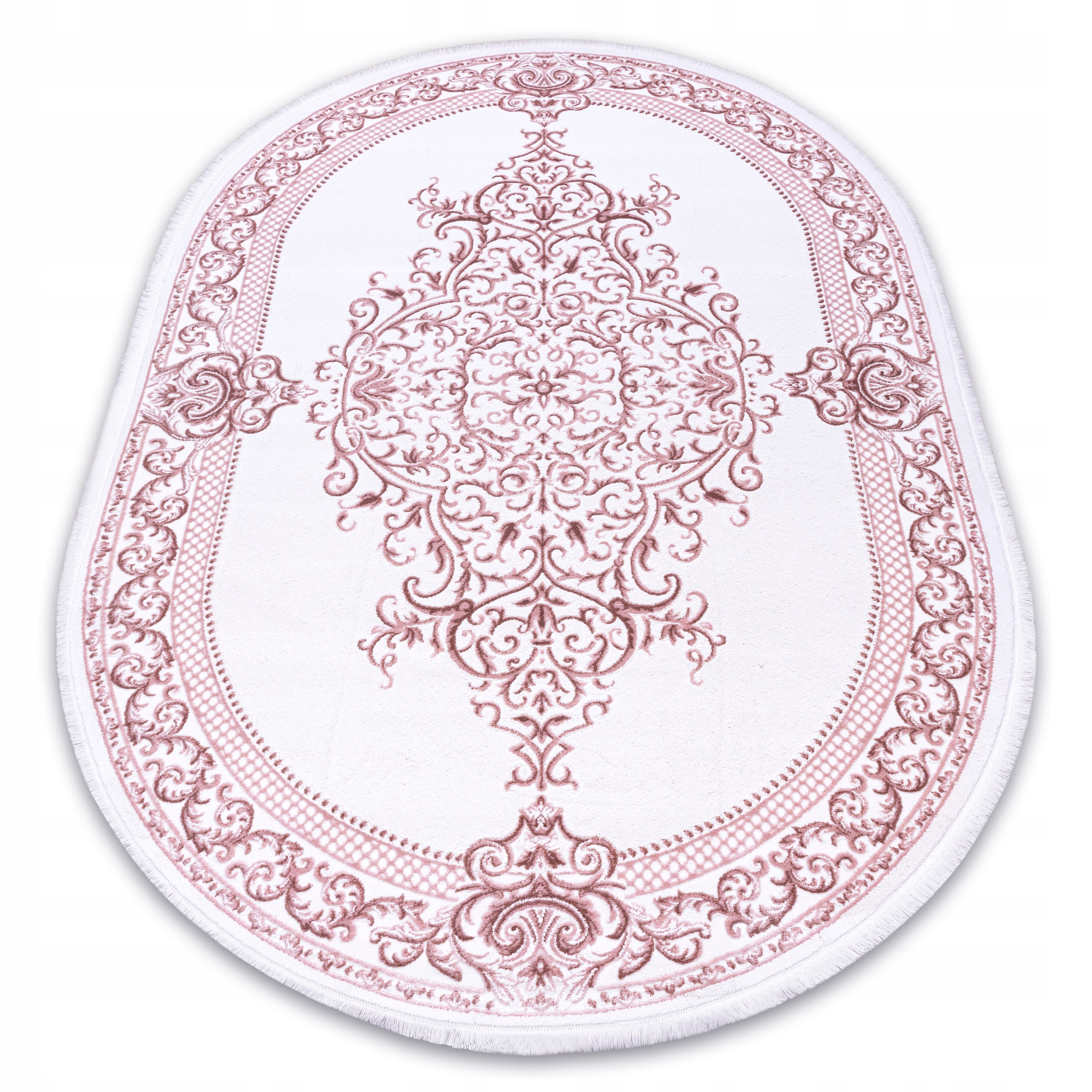 Miękki Dywan Do Salonu owal 80x300 róż #AT2564