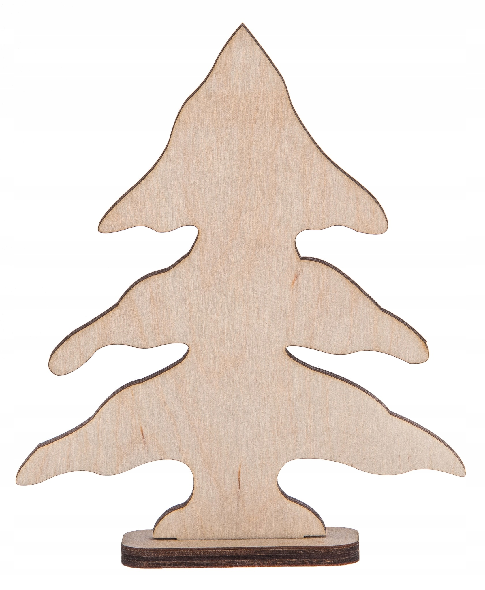 Drevený vianočný stromček na stojan Malé 14cm decoupage