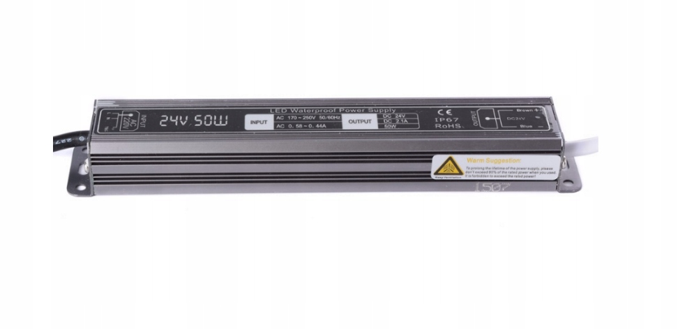 

Yps Zasilacz Led wodoodporny IP67 24V 2,1A 50W