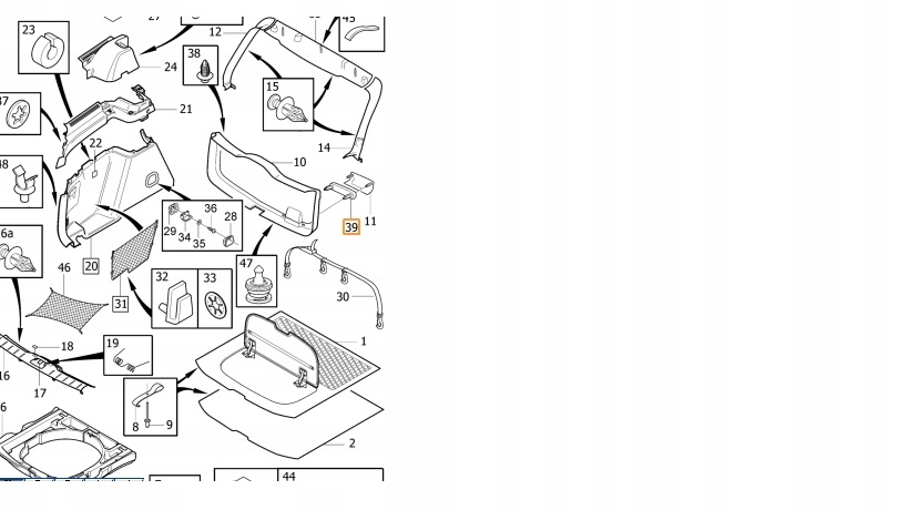 UCHWYT RACZKA TYLNEJ KLAPY ORYGINAL VOLVO V50 Part number 8621964