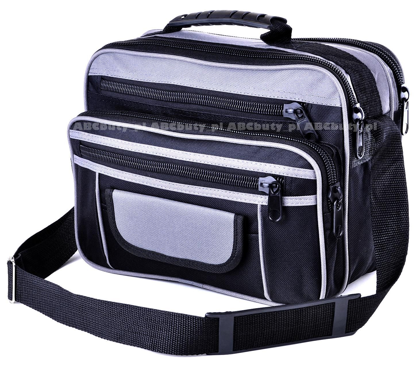 G1-32 BLACK GREY SOLIDNA TORBA DO PRACY WYTRZYMAŁA Cechy dodatkowe na ramię brak