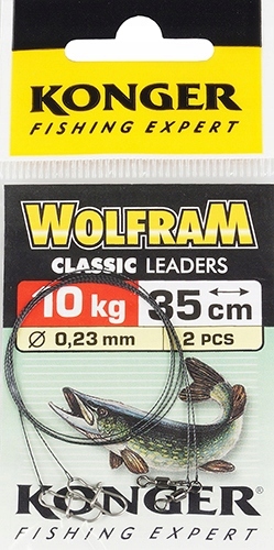 

Konger Przypon wolframowy 10kg 0,23mm 25cm 2szt.