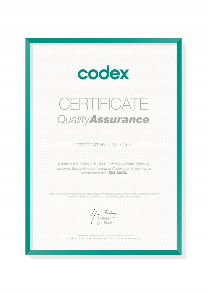 6001 2RS CODEX Łożysko kulkowe 12x28x8 Średnica zewnętrzna 28 mm