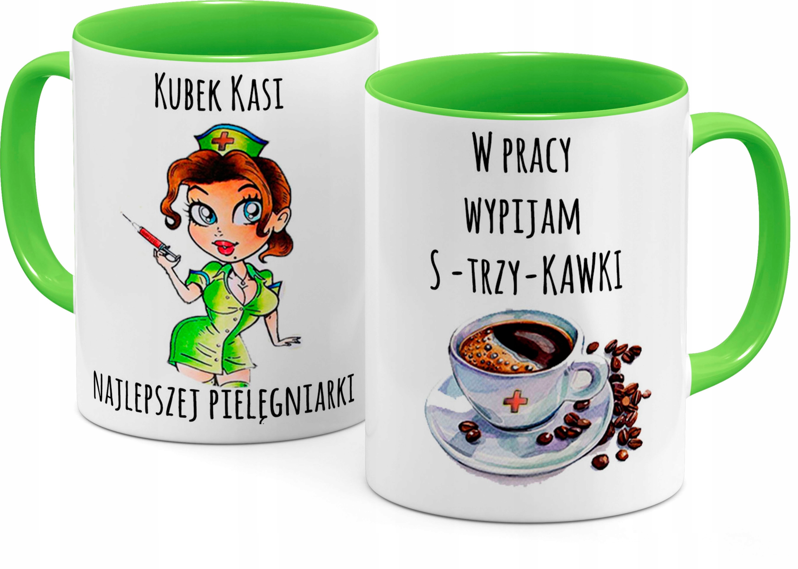 

Kolorowy Kubek Z Imieniem Pielęgniarki + Kartonik