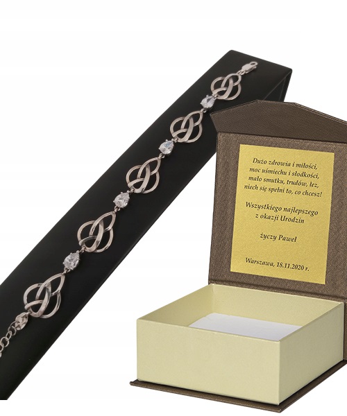 925 Stříbrný Náramek Komplet 925 Věnování B107