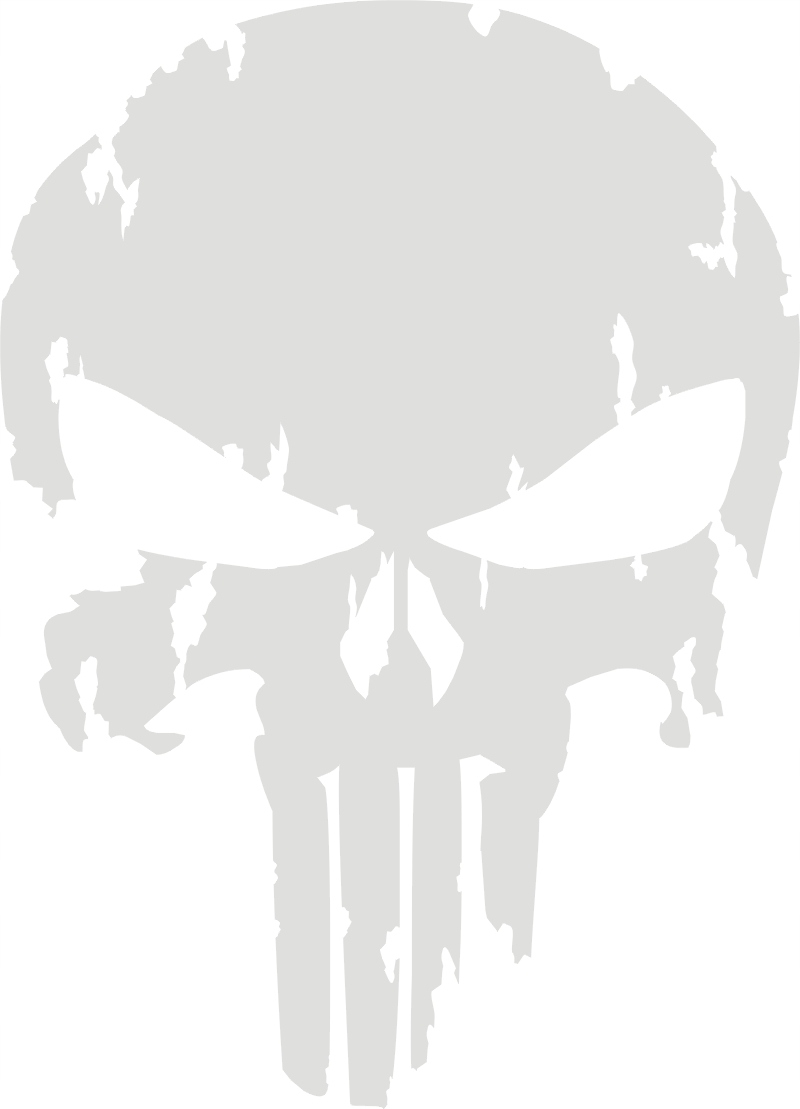 14x20cm PUNISHER CZASZKA Naklejka RÓŻNE KOLORY Długość 0 mm