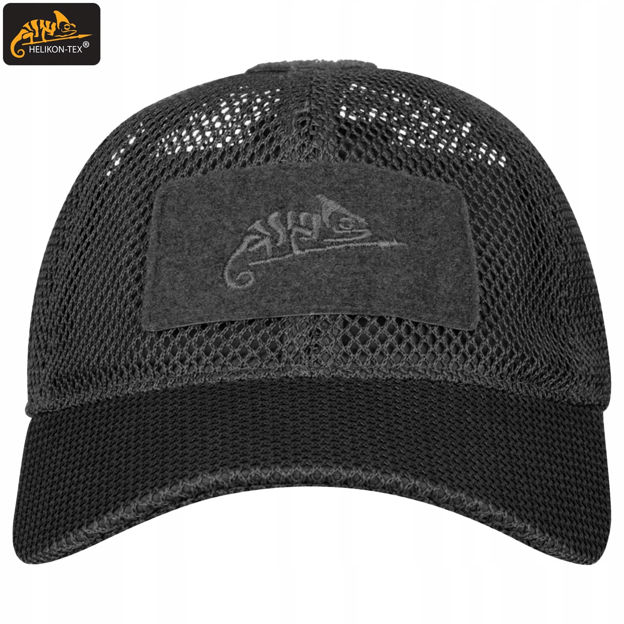 Czapka z Daszkiem Helikon Mesh Bejsbolówka Siatka Regulowana Czarna Kolekcja militarna