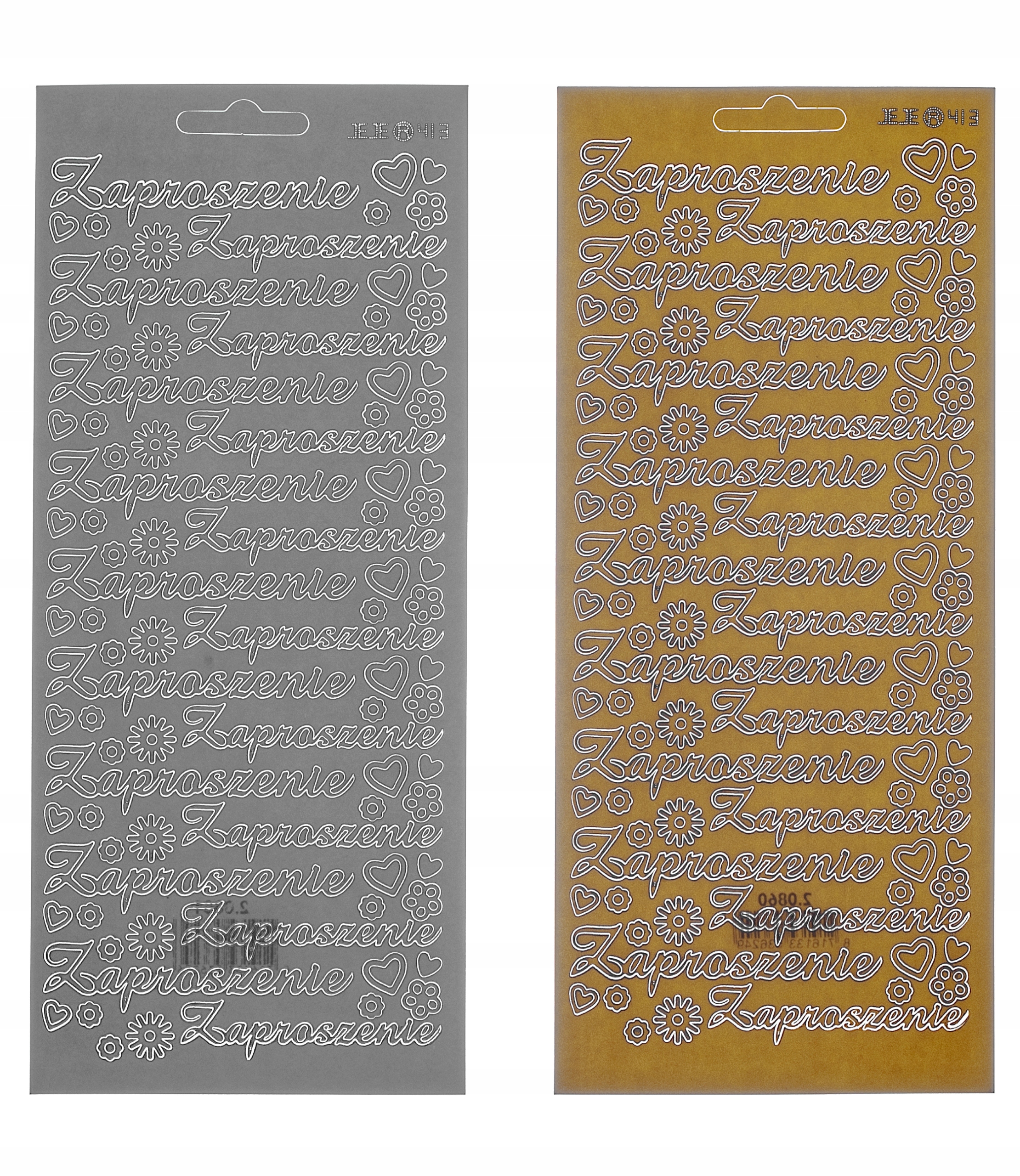 STICKERSY NAKLEJKI ZAPROSZENIE nr JO-239 Wykończenie papieru nie dotyczy