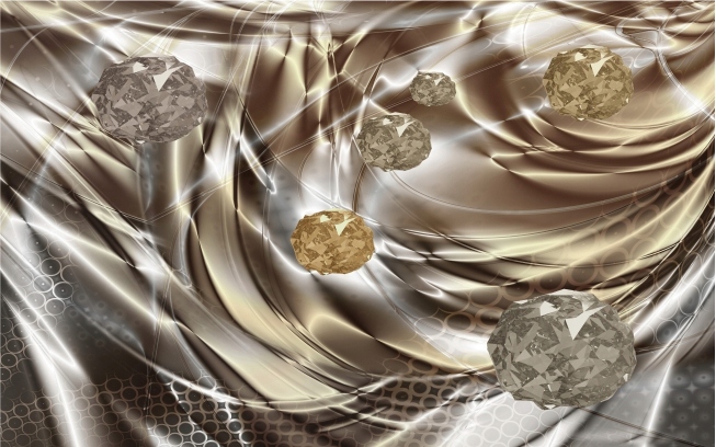 

Fototapeta 3D Grafika Tunel Złoto Srebro Kule