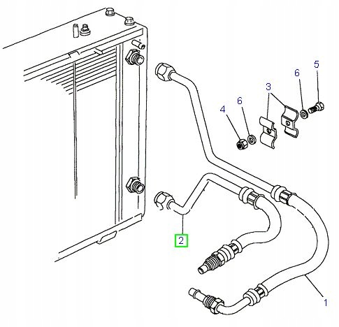 Przewod oleju chlodnicy Land Rover Defender 300Tdi Part number PBP500200