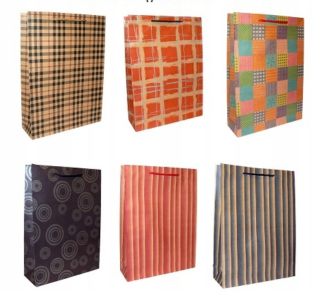 

Torebka eco papier prezentowa ozdobna 31x42 12szt