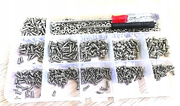 

Zestaw Śrub Nakrętek M2 M2,5 M3 530 Sztuk 11793