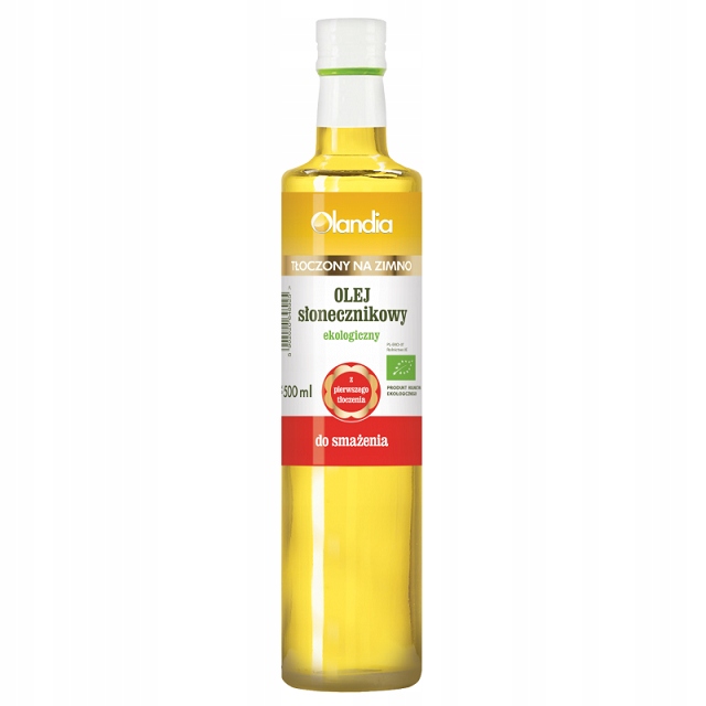 Slunečnicový Olej Na Smažení Lisovaný Za Studena Bio 500 ml Olandia