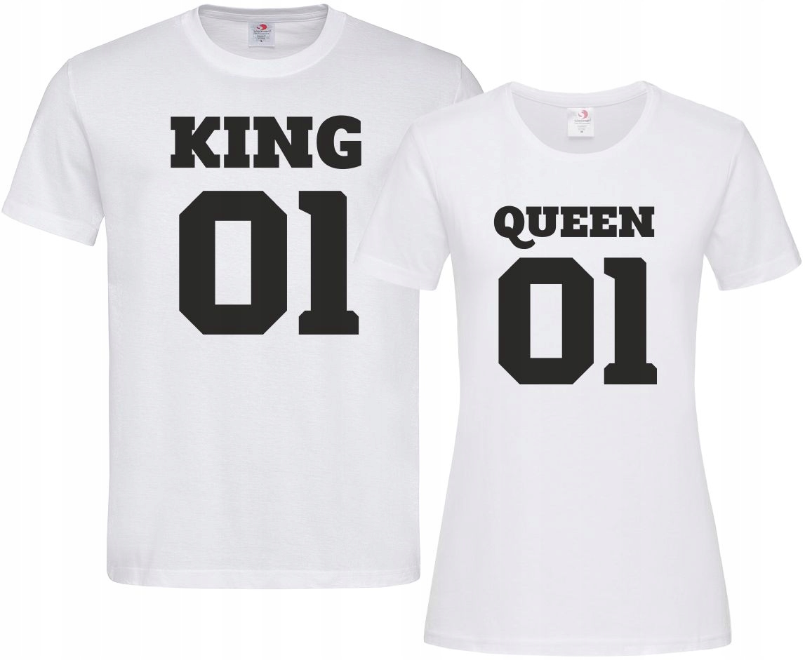 

Koszulki Dla par Walentynki King Queen 01 Prezent