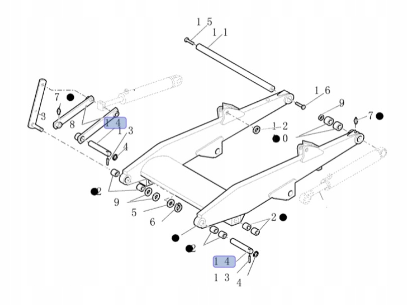 ПЕРЕДНИЕ БОЛТЫ КОВША + ВТУЛКИ CASE 580ST 590ST