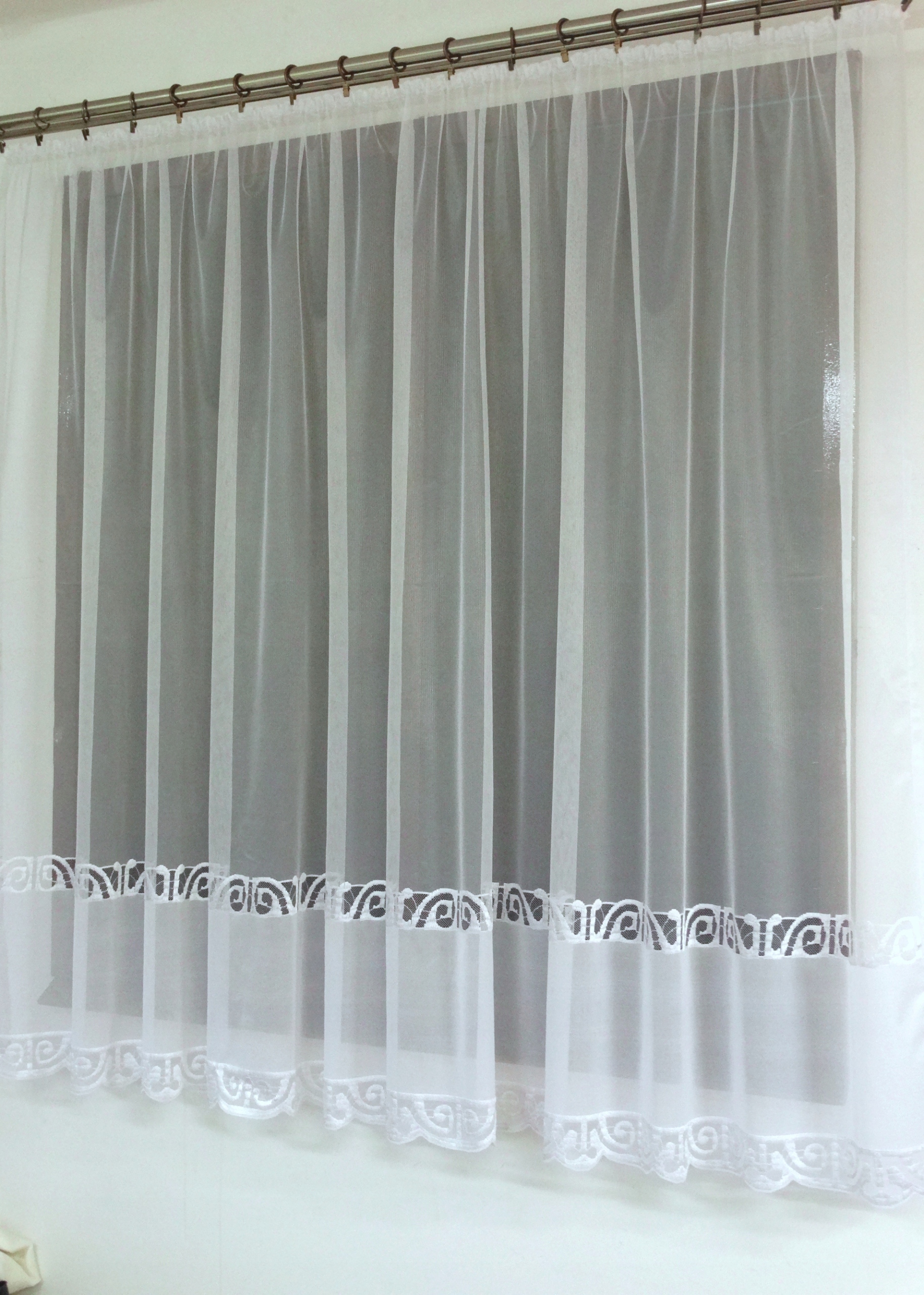 Mg Záclona 573/100 Bílá 370X180 cm hotová s páskou K