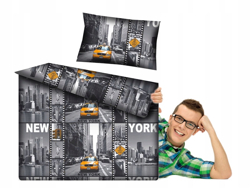 

Pościel Z Motywem New York 140x200 Polska Jakość