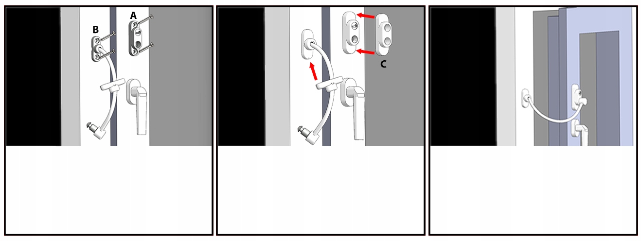 Zabezpieczenie okien antracyt Blokada okna kluczyk Kod producenta PCLANTRACYT