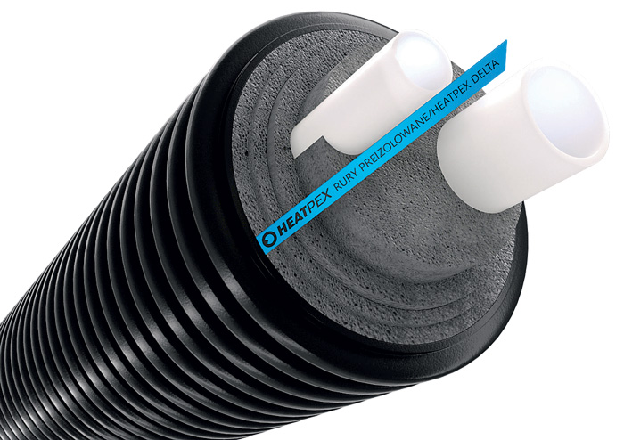 Rura preizolowana podwójna Delta 25 + 20 HeatPex Typ rura karbowana