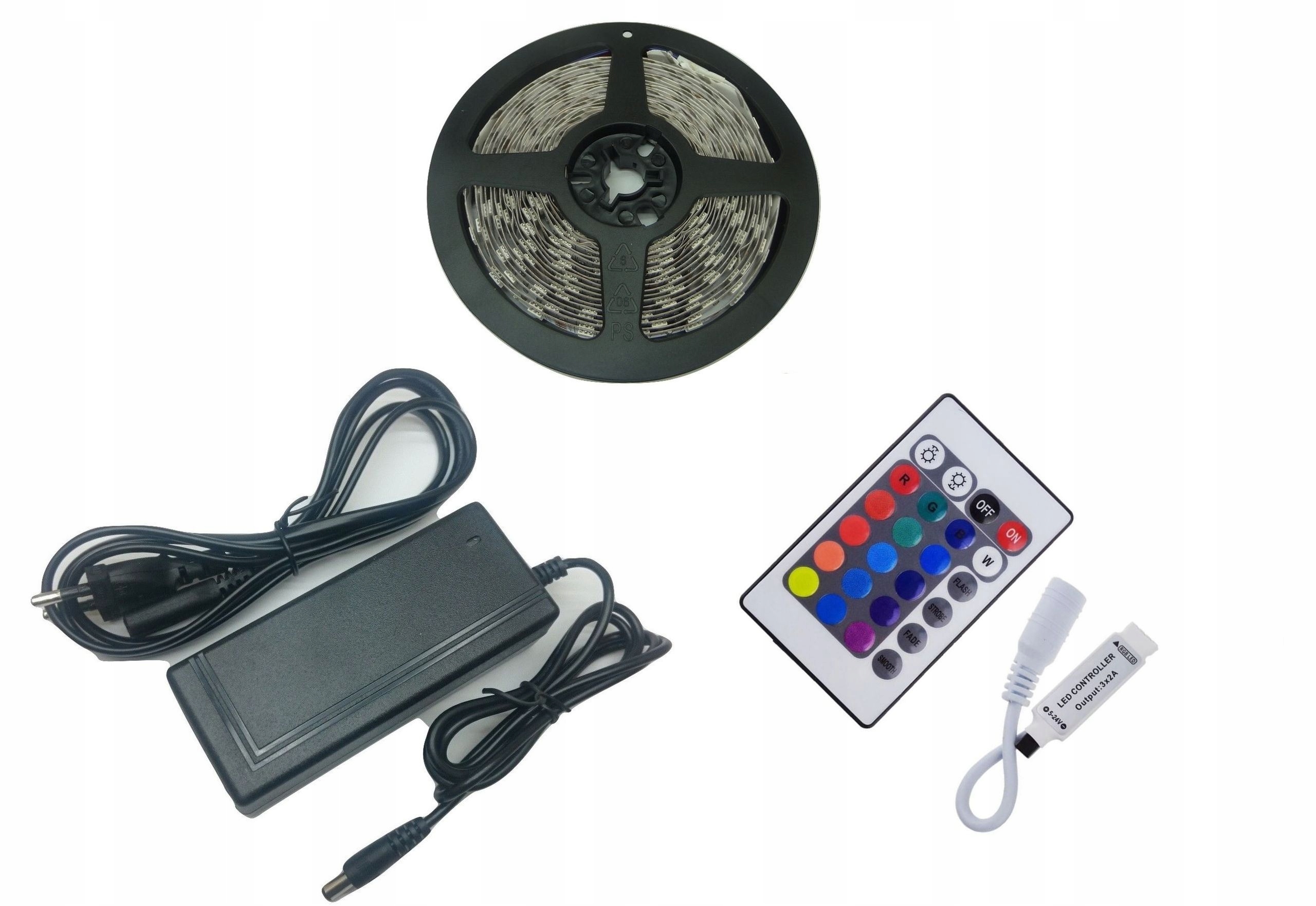 

Zestaw taśma Rgb 5050 150 Led 5m ster zas