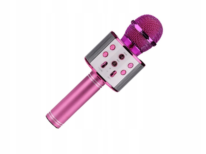 

Mikrofon Karaoke Głośnik WS858 Bluetooth Różowy