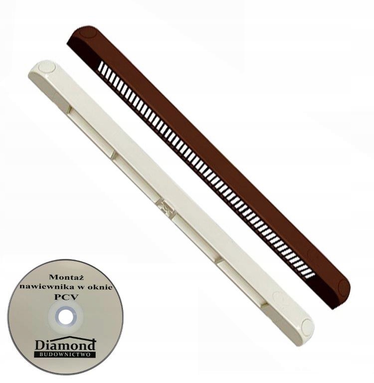 Nawiewnik do okna Fvent 2500F CIEMNY BRĄZ/BIAŁY