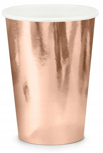 KUBECZKI papier KUBKI URODZINY ROSE GOLD Bride