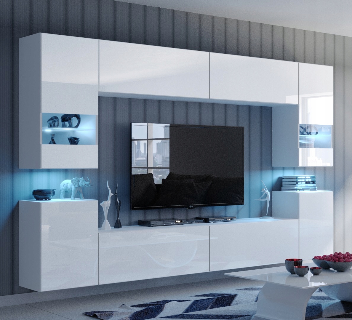 

Meblościanka Meble Zestaw Salon Witryna Sky C27