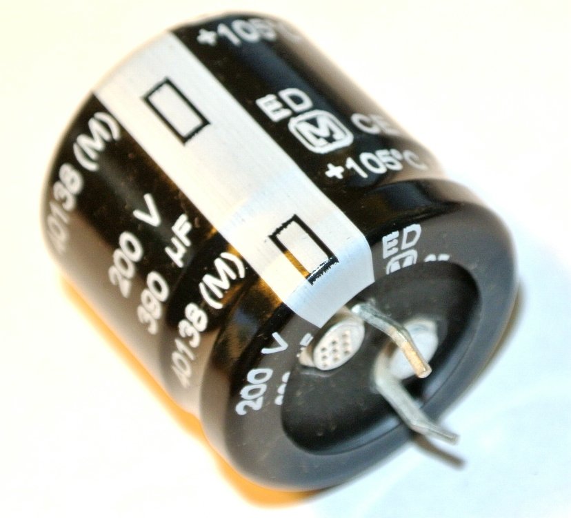 

390uF 200V 105' Panasonic 25x26mm _ [1szt] #A387
